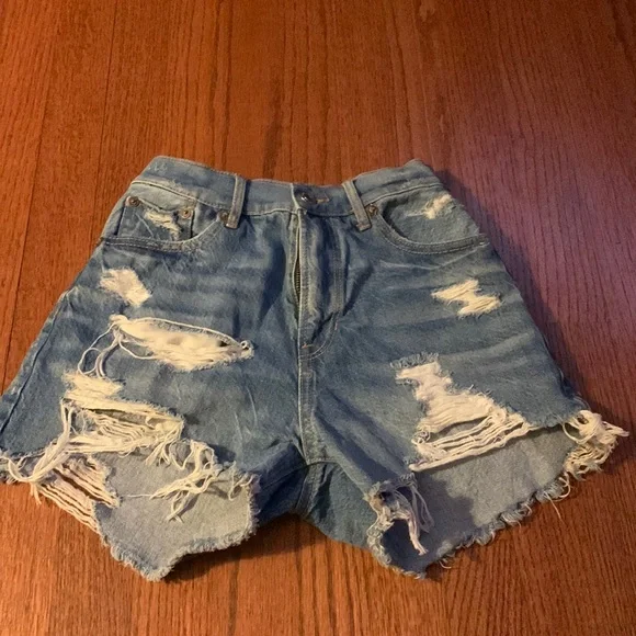 Ripped Jean Shorts - Picture 1 of 3